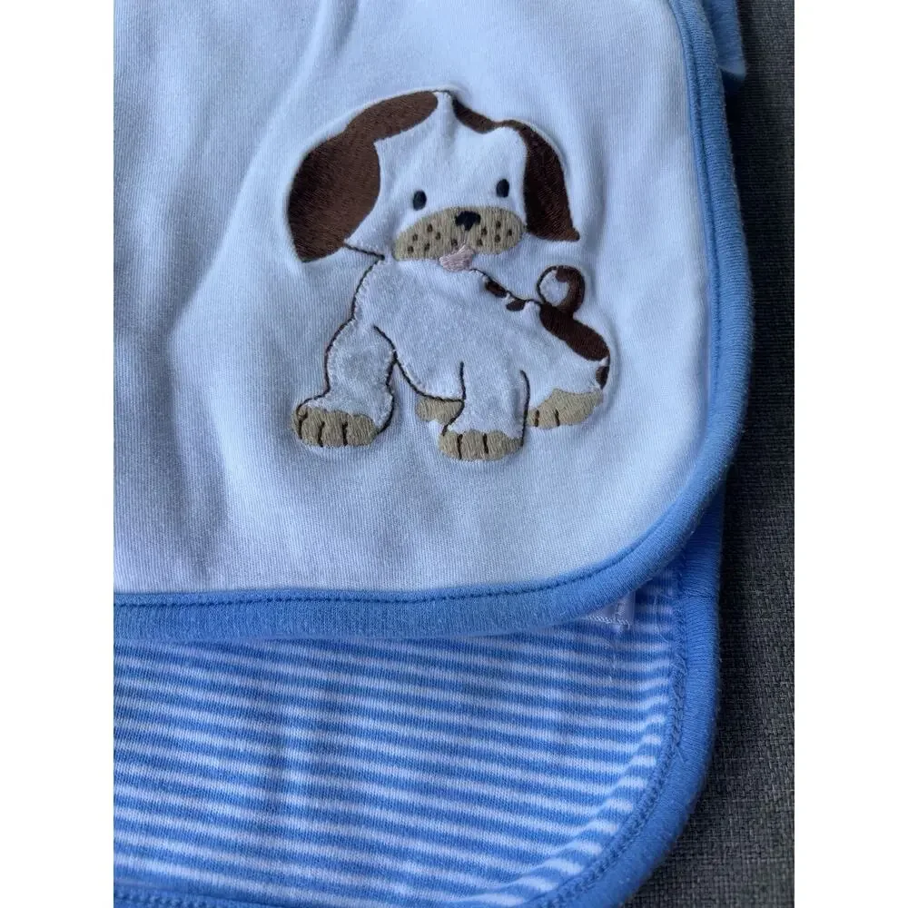 Gymboree Little Golden Books Poky Little Puppy Dog Stripe Baby Blanket Blue